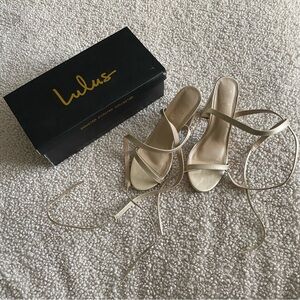 Lulus gold Myla heels